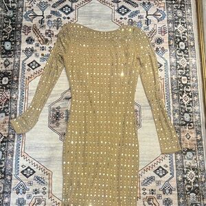 Elegant Gold Sequin Dress